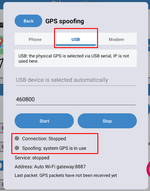 USB GPS spoofing mode in JCarTools